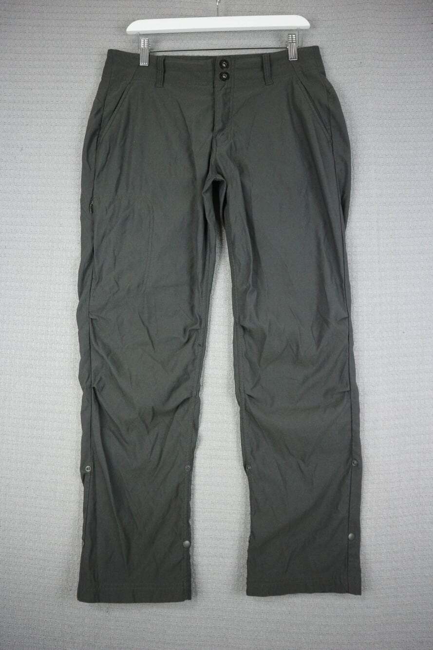 prAna Halle Roll Up Hiking Pants Charcoal Grey Womens Size 12 Regular